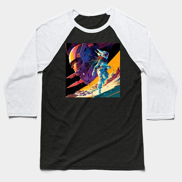 Daring Beyond the Stars - Space Adventures #10 Baseball T-Shirt by yewjin